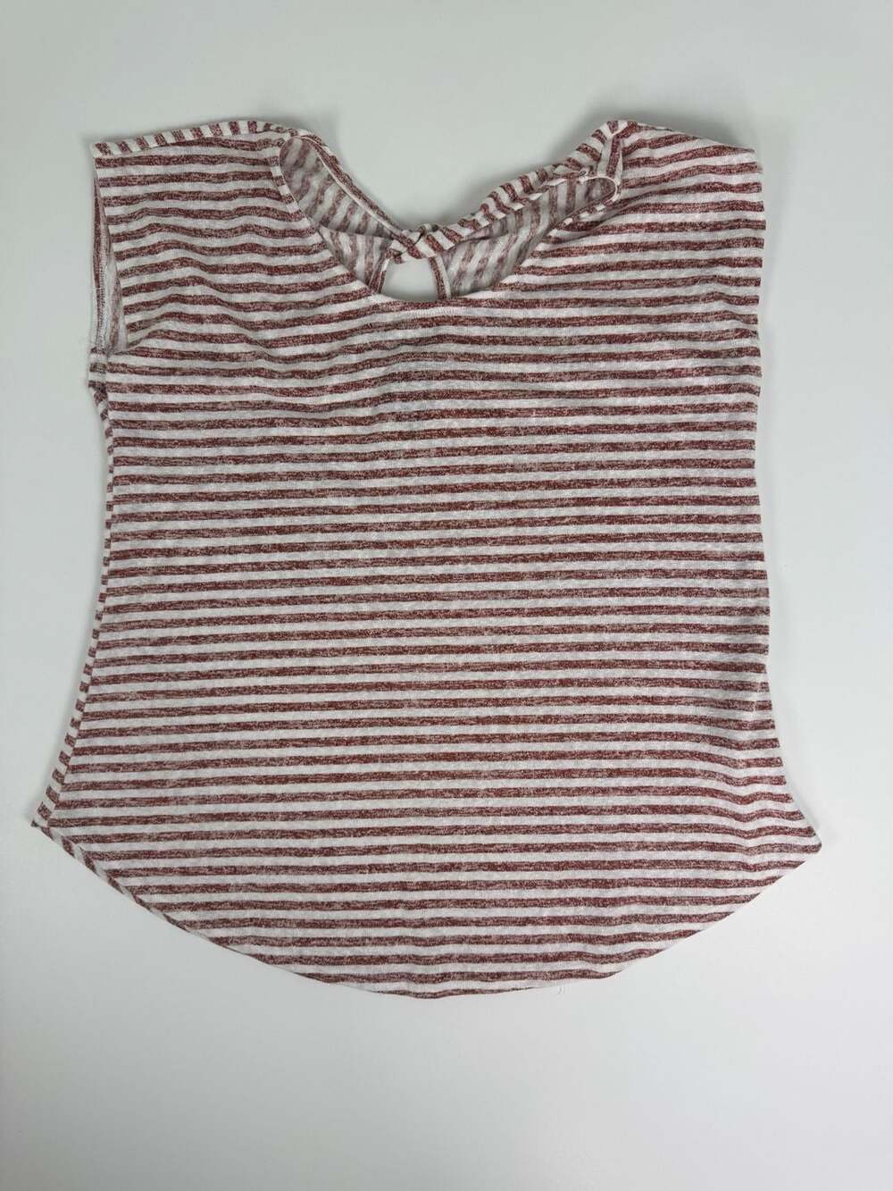 Bobeau Striped Twist Back Sleeveless Top Size M